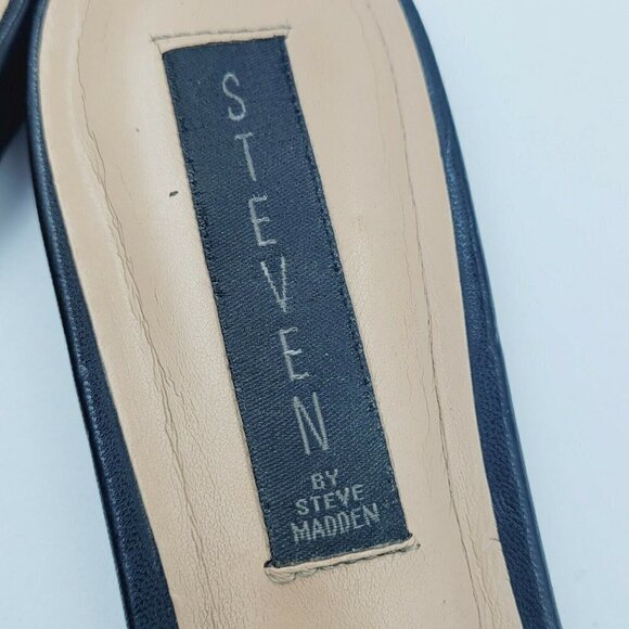 Steven By Steve Madden Black Rhinestone Jeweled Slide Sandals Size 8M - Picture 8 of 9